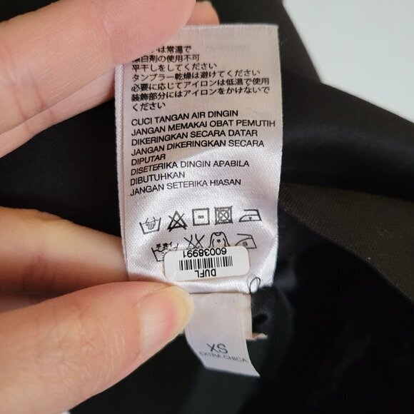 Bebe Black Floral Lace Cap Sleeve Exposed Back Silver Zipper Satin Mini Dress XS - Picture 10 of 12